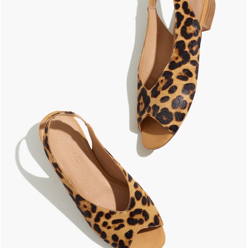 The Tavi Slingback Sandal in Leopard Calf Hair